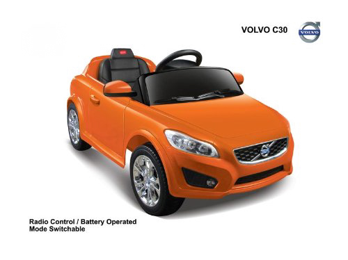 PARENTS CONTROL TOY GIFT  2 COLORS RASTAR NEW VOLVO C30 KID CHILD RIDE ON CAR 