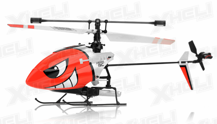 Hero RC H911 iRocket 4 Channel Fixed Pitch Ready to Fly Helicopter w/ bonus Battery, Balance Bar, Main Blade, Connect Buckle, Tail Blade, USB Charger (Red)