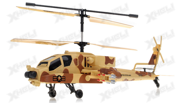 NEW GunShip Focus 3396 Co-Axial 3.5 Channel RC Helicopter RTF + Built in Gyro (Camo)