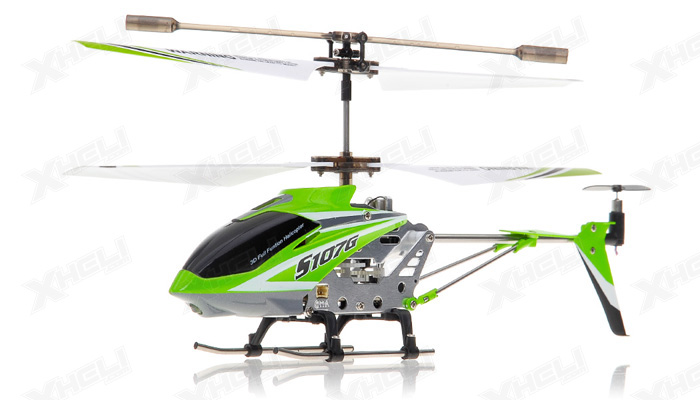 Syma 3 Channel S107G Mini Indoor Co-Axial  RC Helicopter w/ Gyro (Green)